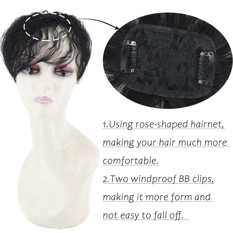 MISS WIG Женские короткие вьющиеся волосы, заколка для парика на макушке, белые волосы, натуральный цвет, черный, коричневый, светлый, для повседневного использования