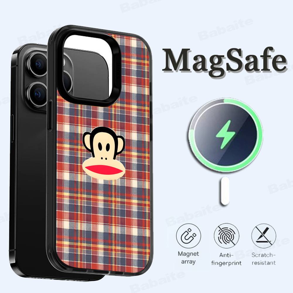 Знаменитый Роскошный Чехол для Телефона P-paul F-frank Магнитный Чехол Для IPhone 16 14 13 15 Pro Max Plus Для Magsafe Беспроводной Зарядки Чехол