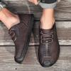 Мужская натуральная кожа ретро большого размера сверхлегкая повседневная обувь ручной работы мужские высокие ботильоны