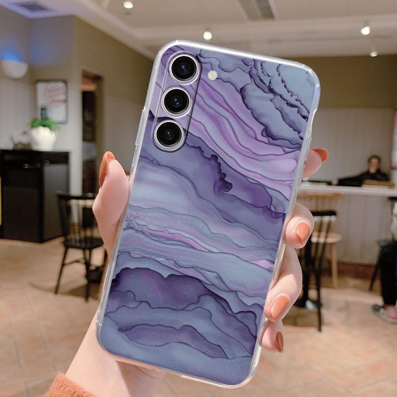 Для Samsung Galaxy S24 Чехол S24 Plus S 24 Ultra Чехол для телефона Мраморный Прозрачный Coque Мягкий ТПУ Fundas Для Samsung S25 FE S25+ Чехол