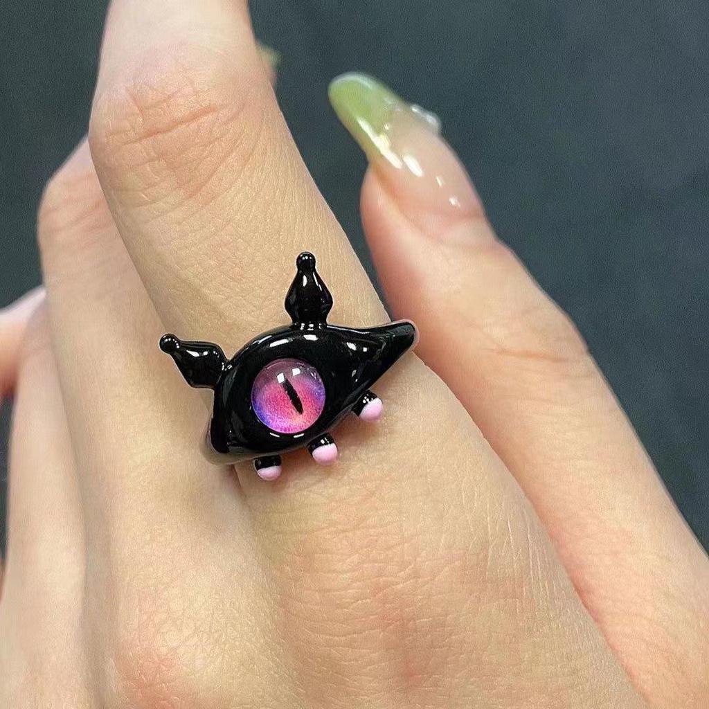Charming One-Eyed Monster Ring: Playful and Unique Open Ring Design for Women