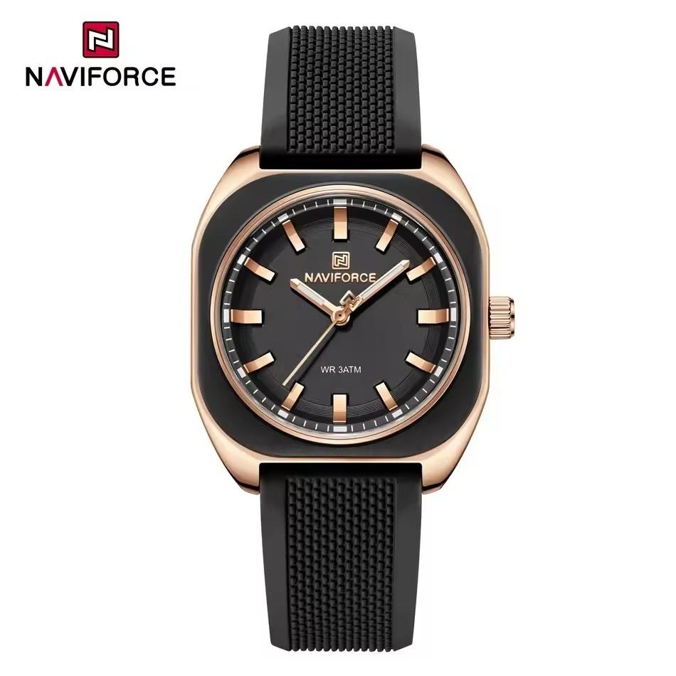 New NAVIFORCE NF5061 Watch Women Fashion Silicone Strap Student Sports Watch Waterproof Luminous Quartz Wristwatches for Girls