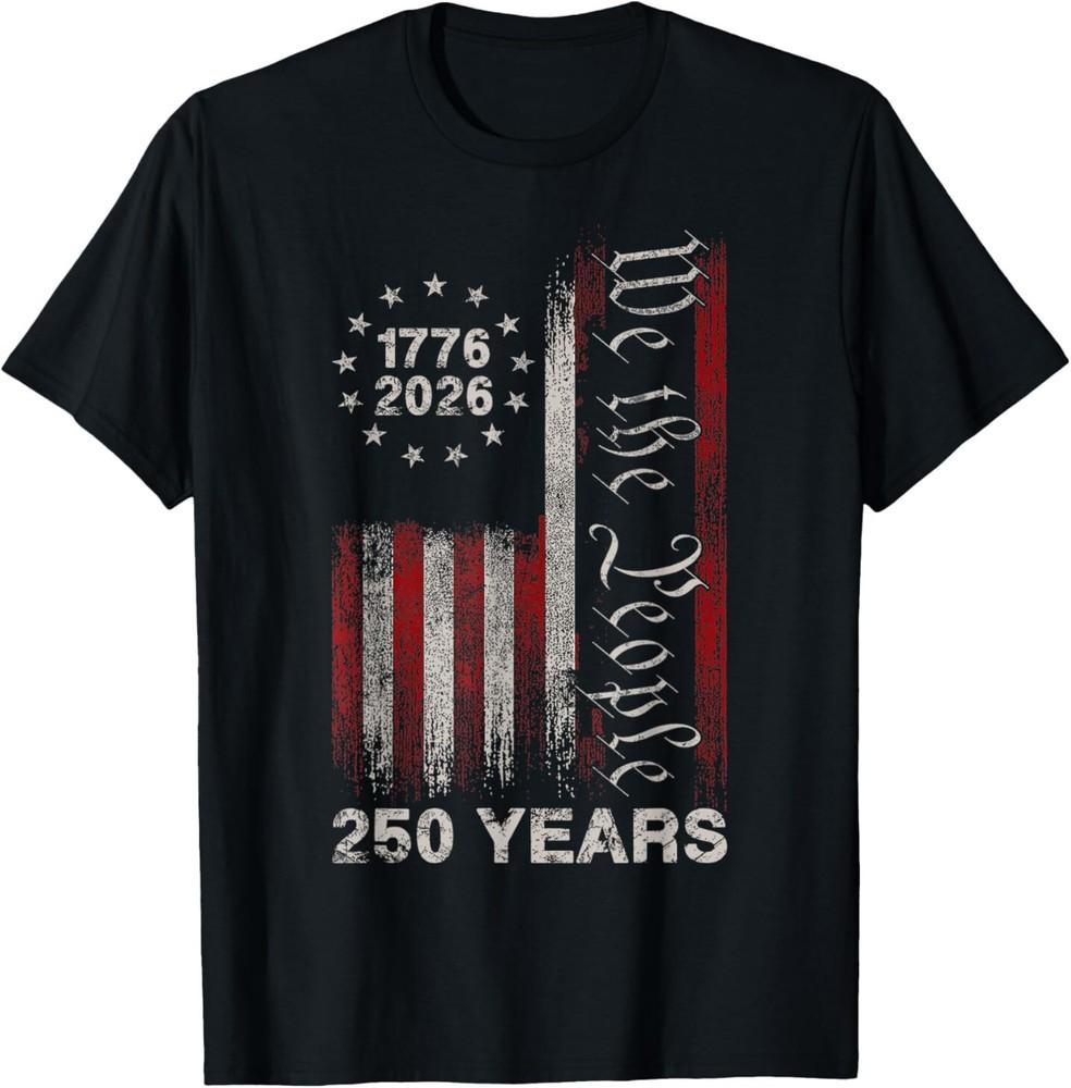 America 250th Birthday US Flag 250 Years We The People T-Shirt Unisex T-Shirt