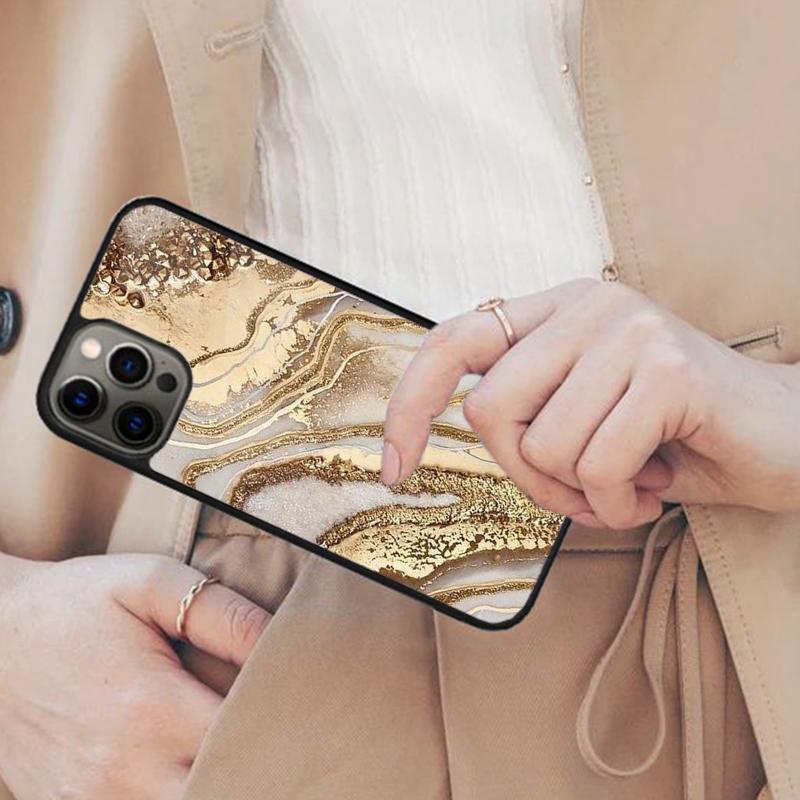 Luxury Gold Foil Art Magnetic Phone Case For APPLE iPhone 17 Air 16 14 13 12 Pro Max 15 Plus Wireless Charge With MagSafe Cover