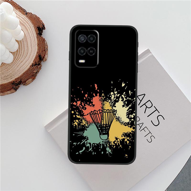 Чехол для телефона Oppo A15 A80 A60 A40 A94 A54 A98 A78 A18 A38 A58 A16 A76 A96 A17 A77 A74 A57S с рисунком воланчика для бадминтона