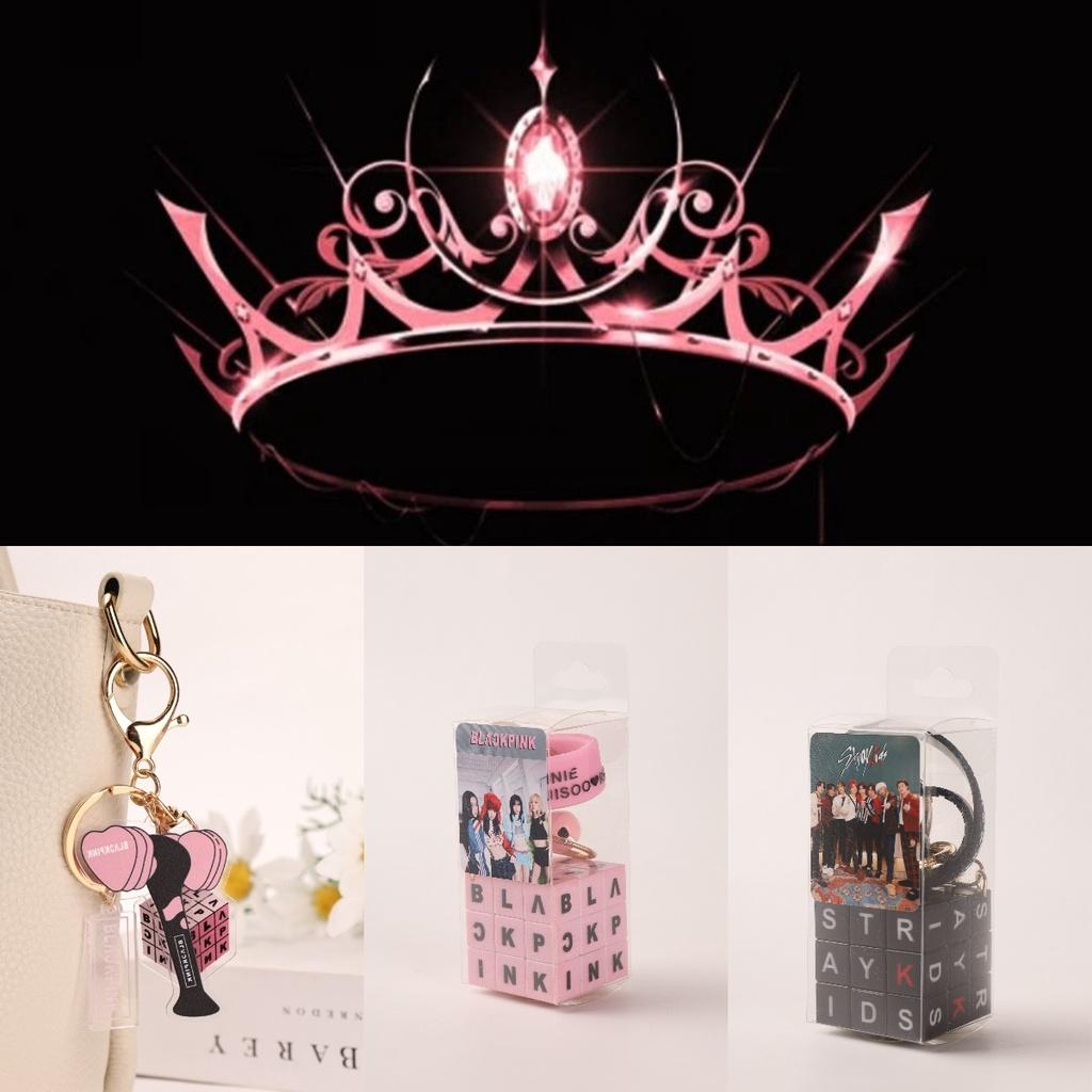 Уникальный пластиковый брелок Blackpink Кубик с подвеской-колокольчиком Отличный подарок для фанатов!