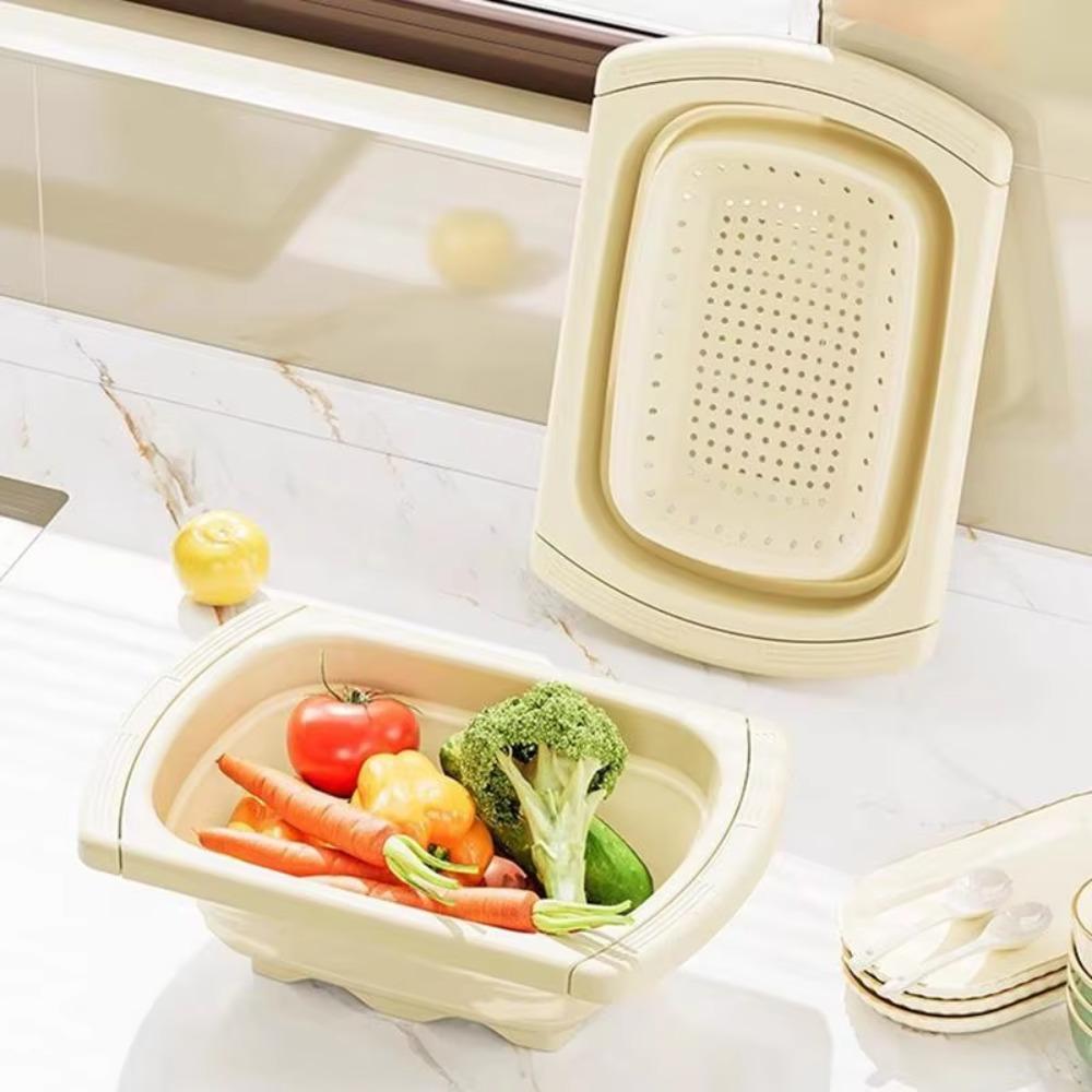 Корзина для мытья фруктов и овощей большой емкости, выдвижная ручка, фильтр-корзина для раковины, посуда