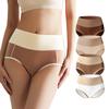 High Waisted Women's Underwear Hip Lifting Plus Size Pure Cotton Belly Cinching Seamless Triangle Panties