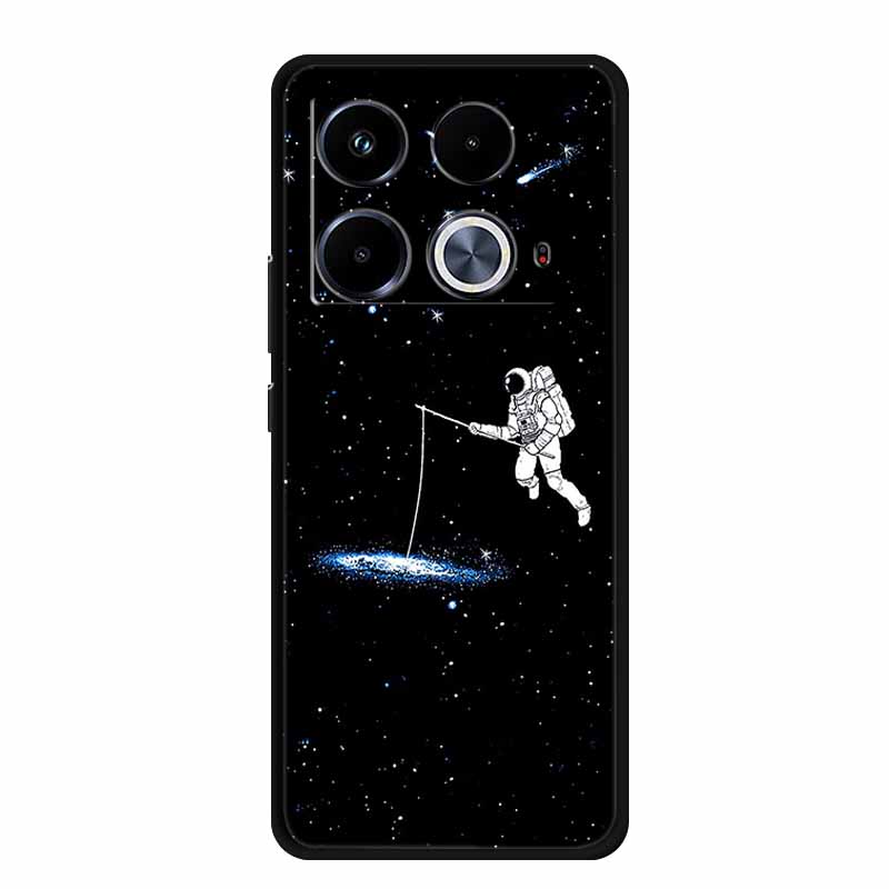 For Infinix Note 40 Case X6853 Space Soft Silicone TPU Astronaut Back Cover Phone Cases For Infinix Note 40 Pro 5G 4G Coque Para