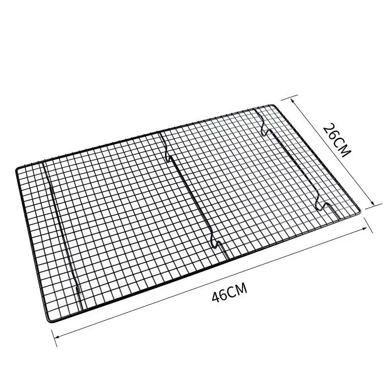 Решетка для охлаждения из нержавеющей стали, антипригарное покрытие, подставка для печенья, хлеба, торта, барбекю, яичного тарта, противень, кухонная полка