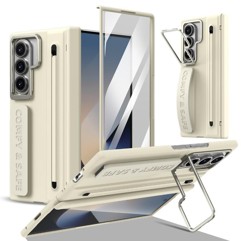 Magnetic Full Coverage Phone Case With Kickstand Galaxy Z Fold 8 Ultra Fold6 Fold4 PC Hard Shell Protective Cover