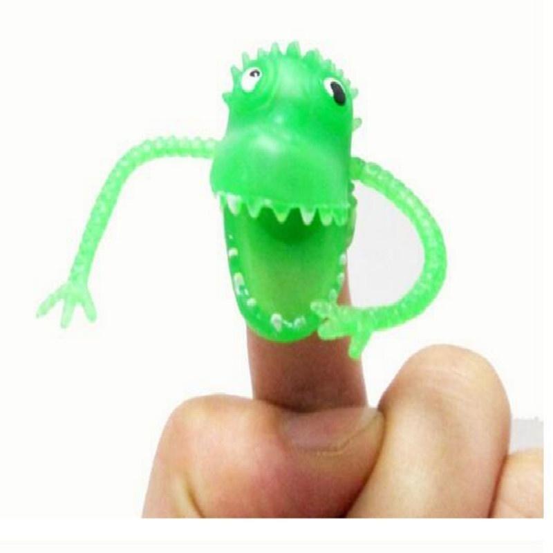 Creative New 10PCS Dinosaur Finger Puppets Toy Hour Kids Funny Dinosaur Toys Pinata Party Favors Plastic Puppets New Color