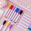 10pcs Color Ink Whiteboard Markers with Brushes Head Erasable Graffiti Pen Office Meeting Accessories School Classroom Supplies