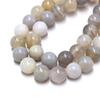 Natural Stone Grey Banded Stripe Onyx Agate Beads 4-12mm Loose Gemstones Beads for Jewelry Making Bracelet Necklace Fashion Accessories DIY