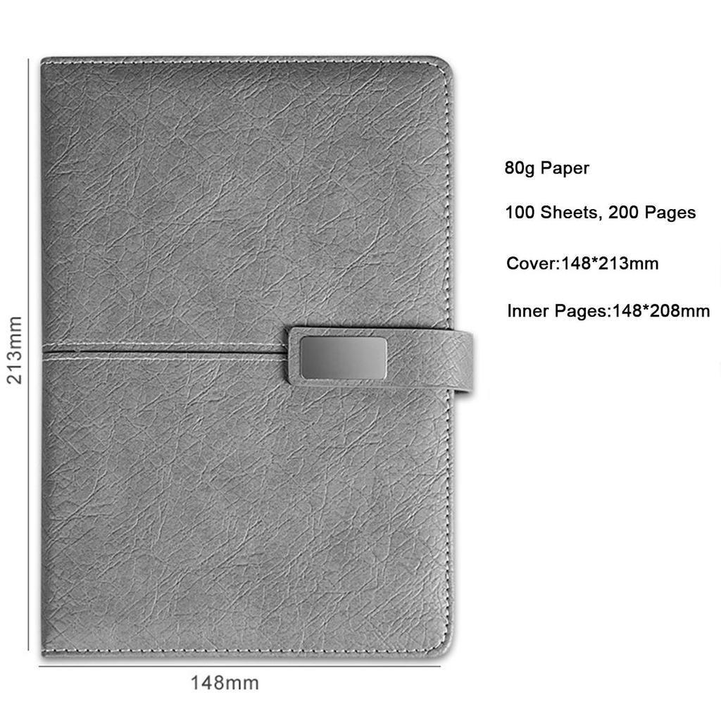 (Logo Engraving Possible) A5 Thick Leather Business Notebook, Work Notebook, Meeting Record Book, Student Subject Notes, Diary, Travel Log