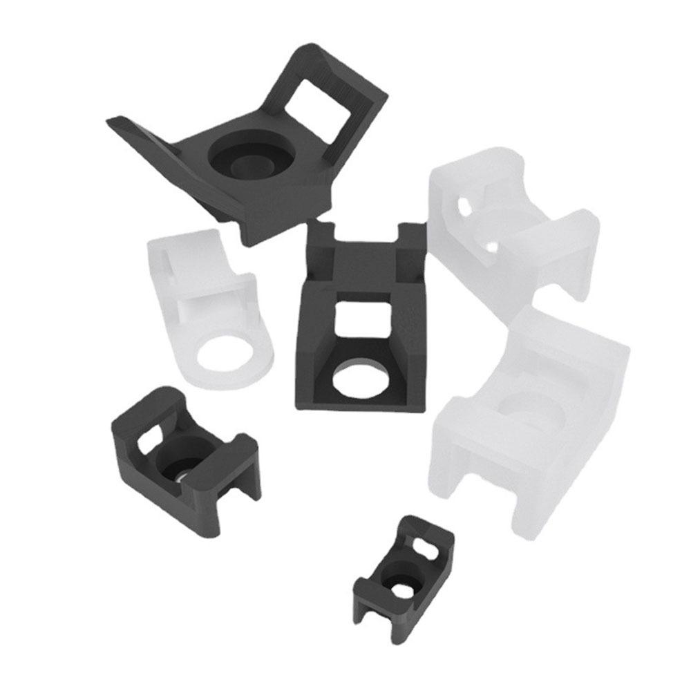 100PCS HC-2 Saddle Wire Cable Tie Mounts Seat Fixed Seat Data Line Winder