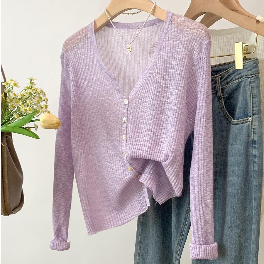 Bamboo Linen Sun Protection Cardigan - 2026 Summer Lightweight Knit for Women