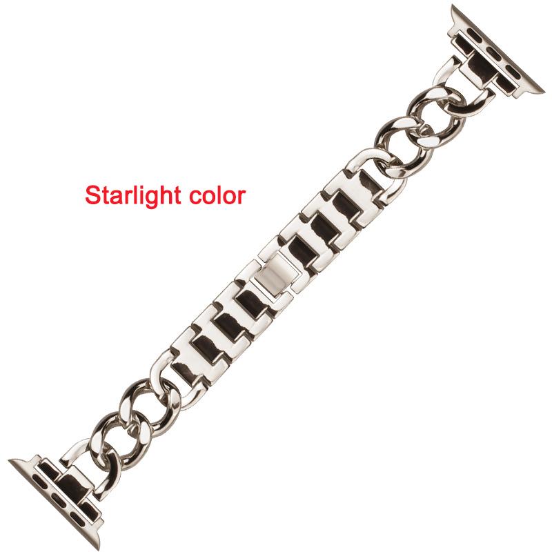 Ремешок из нержавеющей стали для Apple Watch 8 SE 7 6 5 4 3 2 1, ремешок 44 мм, 42 мм, 45 мм, 38 мм, 41 мм для Apple Watch Series 5, 40 мм, ремешок, браслет, ремень