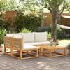VidaXL 5-Piece Garden Sofa Set with Cushions In Acacia Wood and Rope 3278865