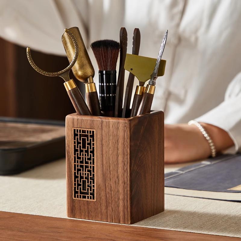 Набор для кунг-фу чая из массива дерева: Аксессуары для чайной церемонии и хранение