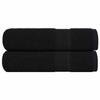 VidaXL Shower Towels 2 Pcs Black 70x140 Cm 360 G/m² 100% Cotton, Towel, Set of Bath Towels, Towel 136953