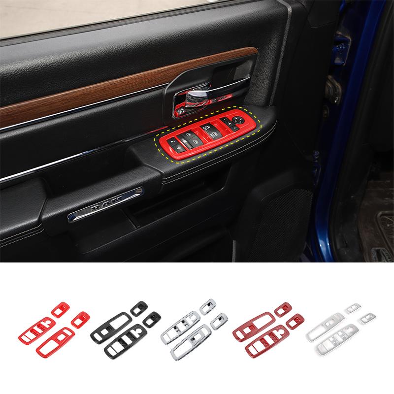Внутренние молдинги для Dodge Charger 2011+, переключатель подъема окна автомобиля, наклейка на крышку Deceration для Dodge Ram 1500