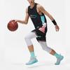 Li Ning Professional Basketball Series Логотип с принтом, круглый вырез, трикотажный спортивный жилет, мужские жилеты, черный, флуоресцентно-зеленый, закатно-розовый AVST077-2