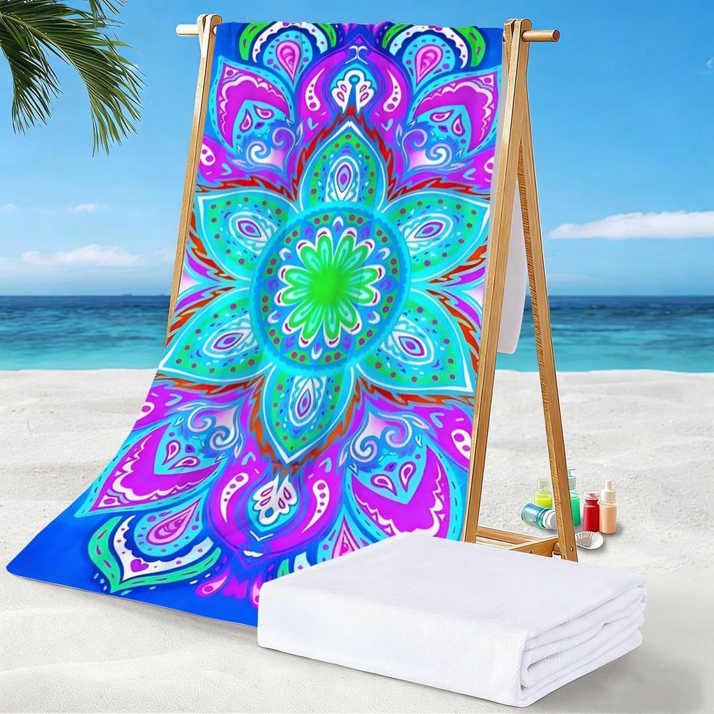 Direct Supply Of Marine Life Terry Printed Beach Towels, Microfiber Swimming Bath Towels