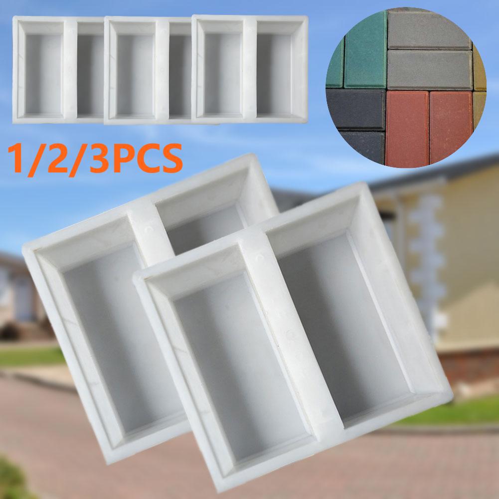 1-3PCS Garden Pavement Mold Courtyard Walkway Path Concrete DIY Paving Cement Road Mold Reusability DIY Home Path Brick Mould