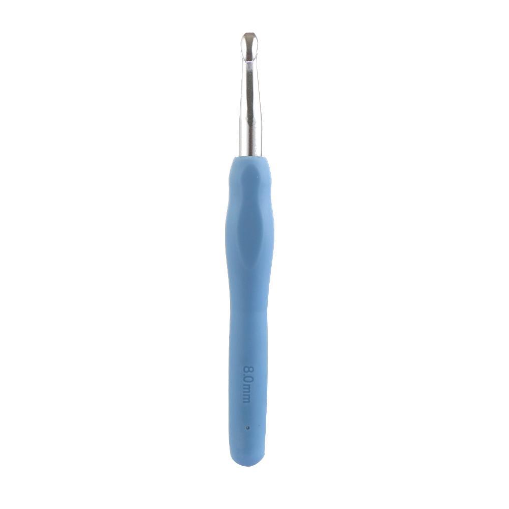 2.0-10mm Soft Grip Ergonomic Handle Craft Tools Crochet Hook Aluminum Knitting Needles Weave Yarn