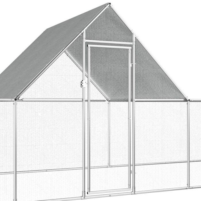 VidaXL Chicken Coop Steel Enclosure Hutch Cage Animals Rabbits Duck Chicken 144564