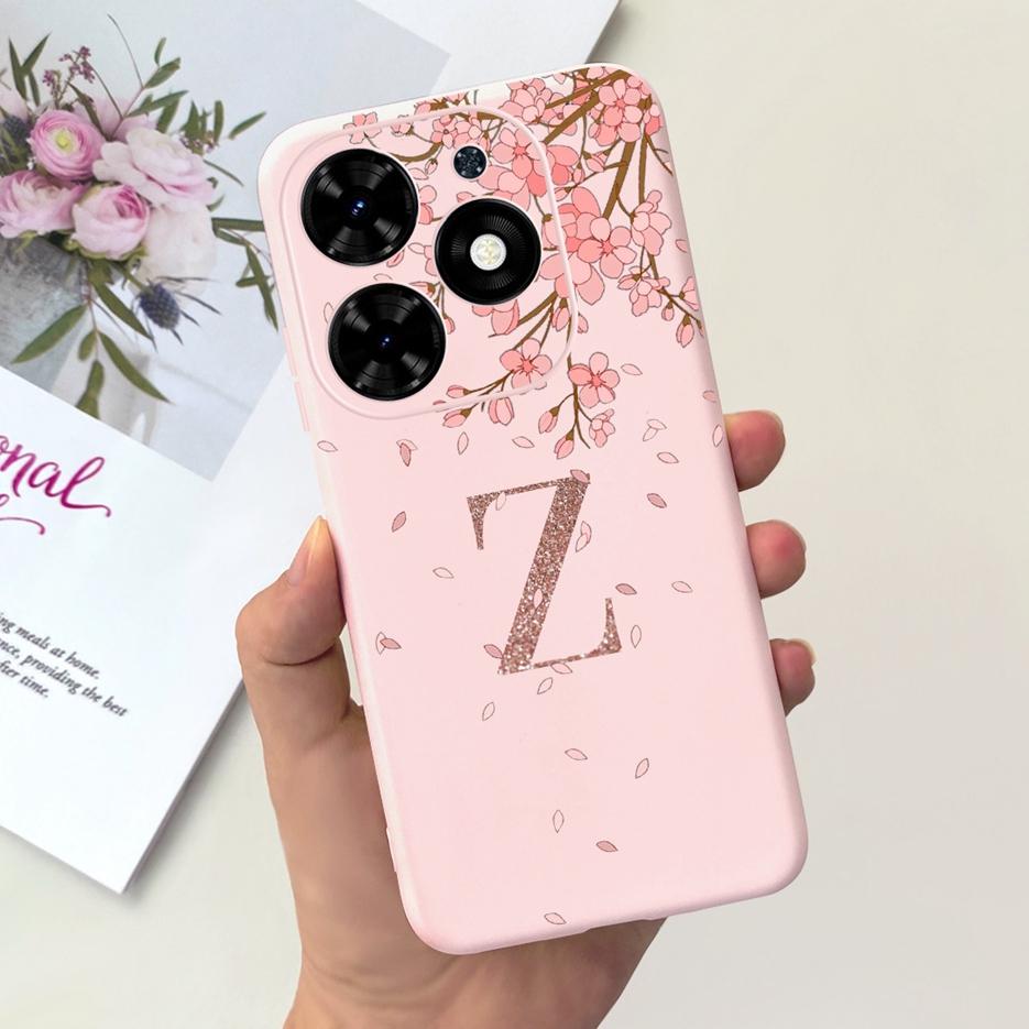 Чехол для Infinix Hot 40 Чехол для Infinix Hot 40i Милые Буквы Короны Задняя Крышка Чехол для Телефона Для Infinix Hot 40 Pro Hot40 Hot40i Мягкие Fundas