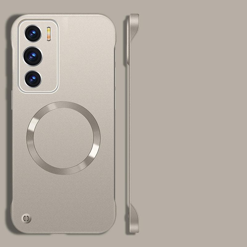 Магнитный безрамочный матовый чехол для телефона Oppo Find X7 Ultra для Magsafe Magsafeing Cover для OPPO Reno 12 Pro Borderless Hard PC Protection Back Cover