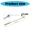 Y3NA Tanks Flush Lever Replacement Front Mount Handle Stainless Steels Toilet Flush Handle Trip Lever Easy to Install