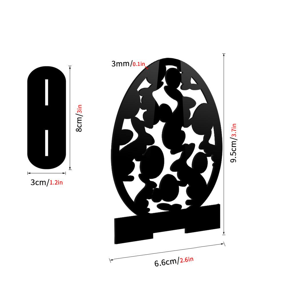 Пасхальное декоративное украшение Акриловые яйца-кролики Пасхальные яйца Зеркало Настольное украшение Праздничное украшение Домашний декор Рождественские украшения оптом