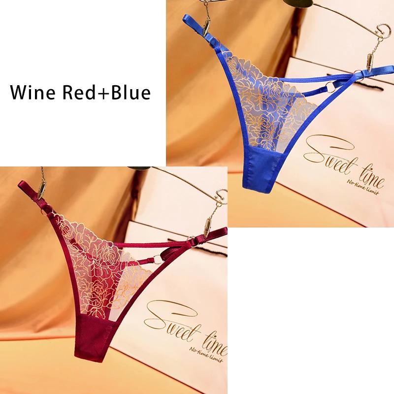 Dulasi Модные брюки-стринги с вырезом на талии и изысканной вышивкой, регулируемый пояс для женского нижнего белья 2271