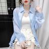 Ледяной Шелковый Шифон Дышащая Солнцезащитная Одежда для Женщин Летняя Уличная Универсальная Тонкая Свободная Рубашка Куртка Топ