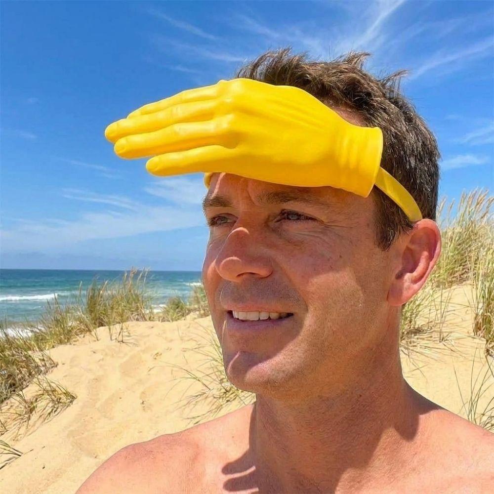 UV Protection Palm Shaped Sun Hat Adjustable Sun Protection Cap Hand Shaped Visor Beach Party