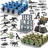 Минифигурки спецназа SWAT с Вооруженным Воином-Волком и Механическим Псом - Образовательные Конструкторы