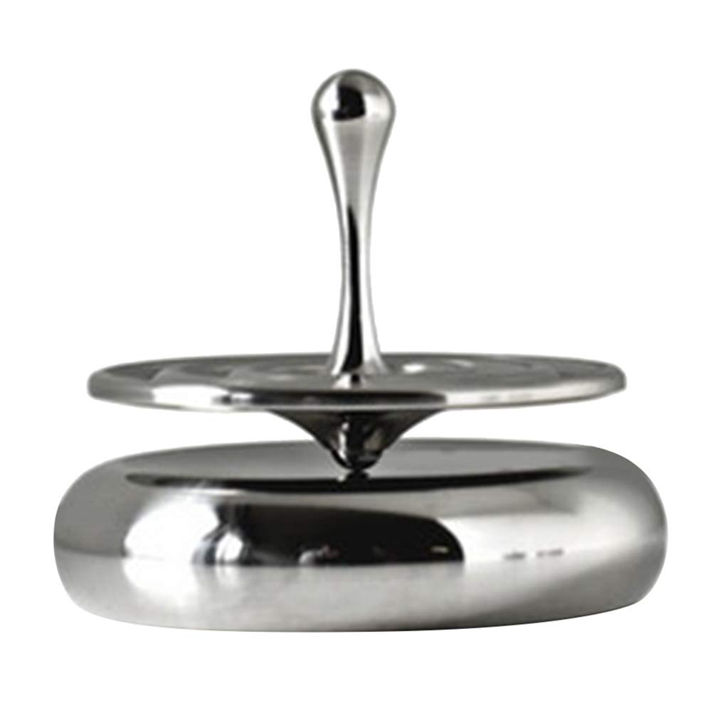 Sanwer Metal Water Droplet Desktop Toy with Spinning Rotating Magnetic Spinning Desktop Droplet Spinner Hand Twist Tabletop Base Gyro, Base, Top, Toy,