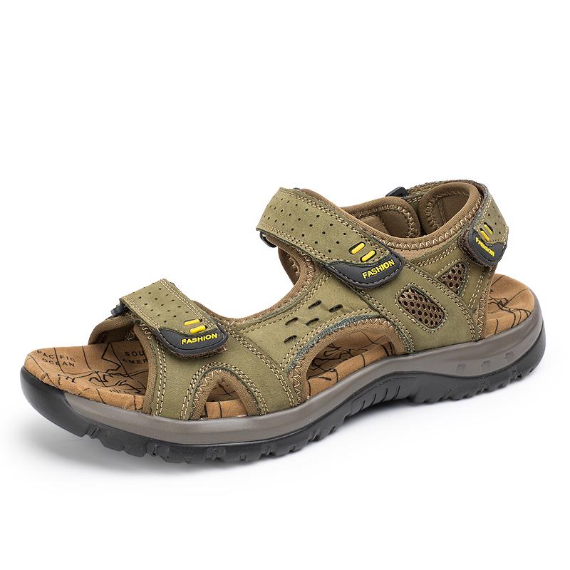 38-48 summer mens Large Size Genuine Leather Men Sandals Summer Men Beach Sandals Outdoor Sandals For Men