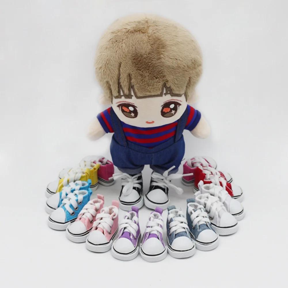 Одежда для куклы BJD Аксессуар 5 см Мини Холщовые Туфли на Шнурках для Куклы для Игры в Кукольный Домик Нарядный Аксессуар 1 Пара