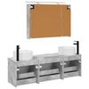 Bathroom Cabinet Set 4 pcs Concrete Grey 100 x 14.5 x 70 cm