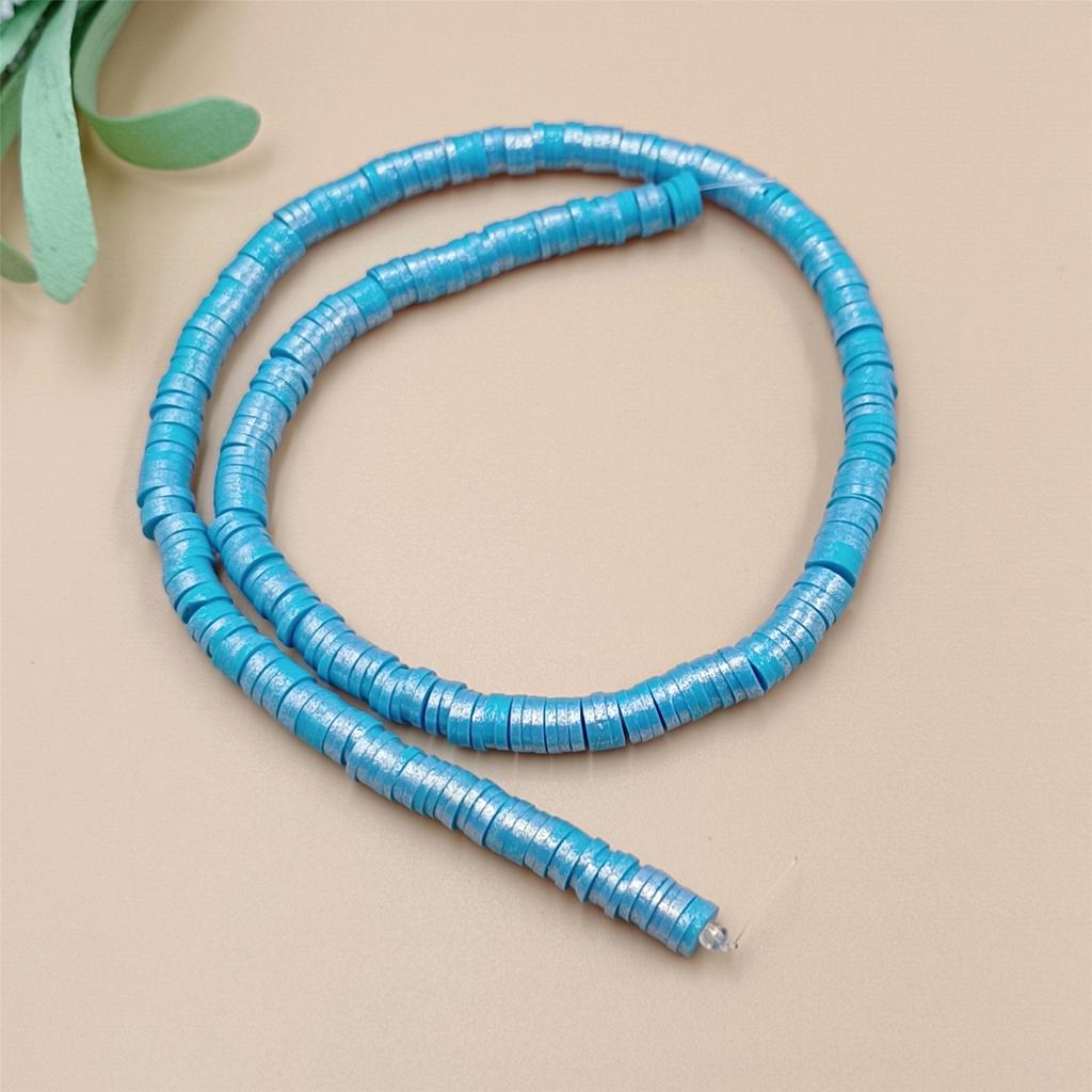 Pearlescent Powder Fashion Necklace DIY 6mm 350PCS 1 String Spacer Beads Bracelets Loose Beads 12Colors For Jewelry Making Polymer Clay Beads
