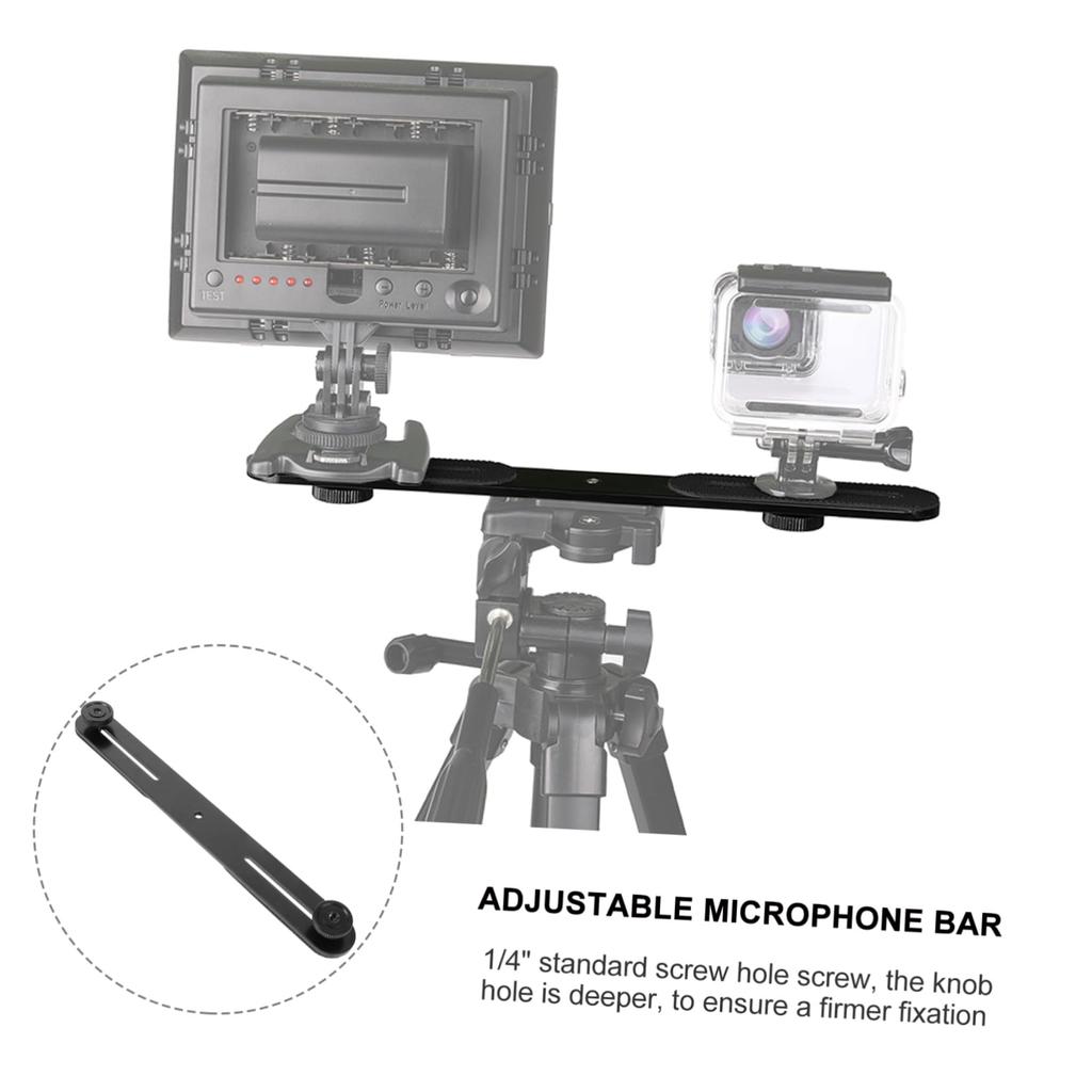 ERINGOGO Microphone Microphone Microphone Extension 2 Aluminum Can be Used with 2 Microphones at the Same Suitable for Microphones and Adjustable for