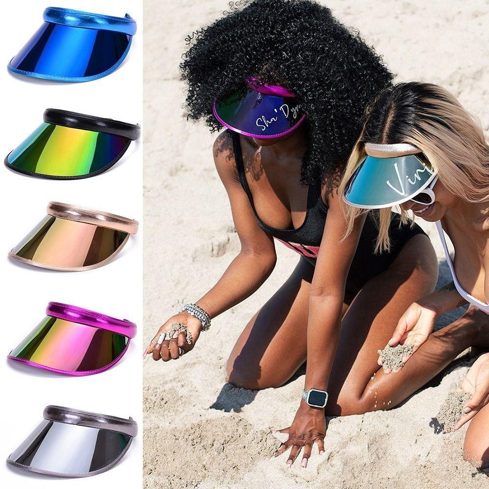 PVC Summer Baseball Hat Women Men Bicycle Sun Hat High Quality Empty Top  Outdoor Sunshade