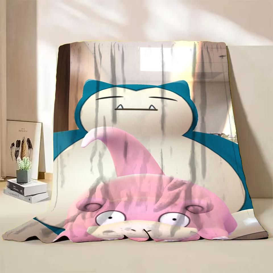 Фланелевое пушистое флисовое одеяло Pokemon Snorlax для дома, спальни, кровати, дивана, офиса, детское покрывало, взрослое мягкое одеяло, милый подарок для ребенка