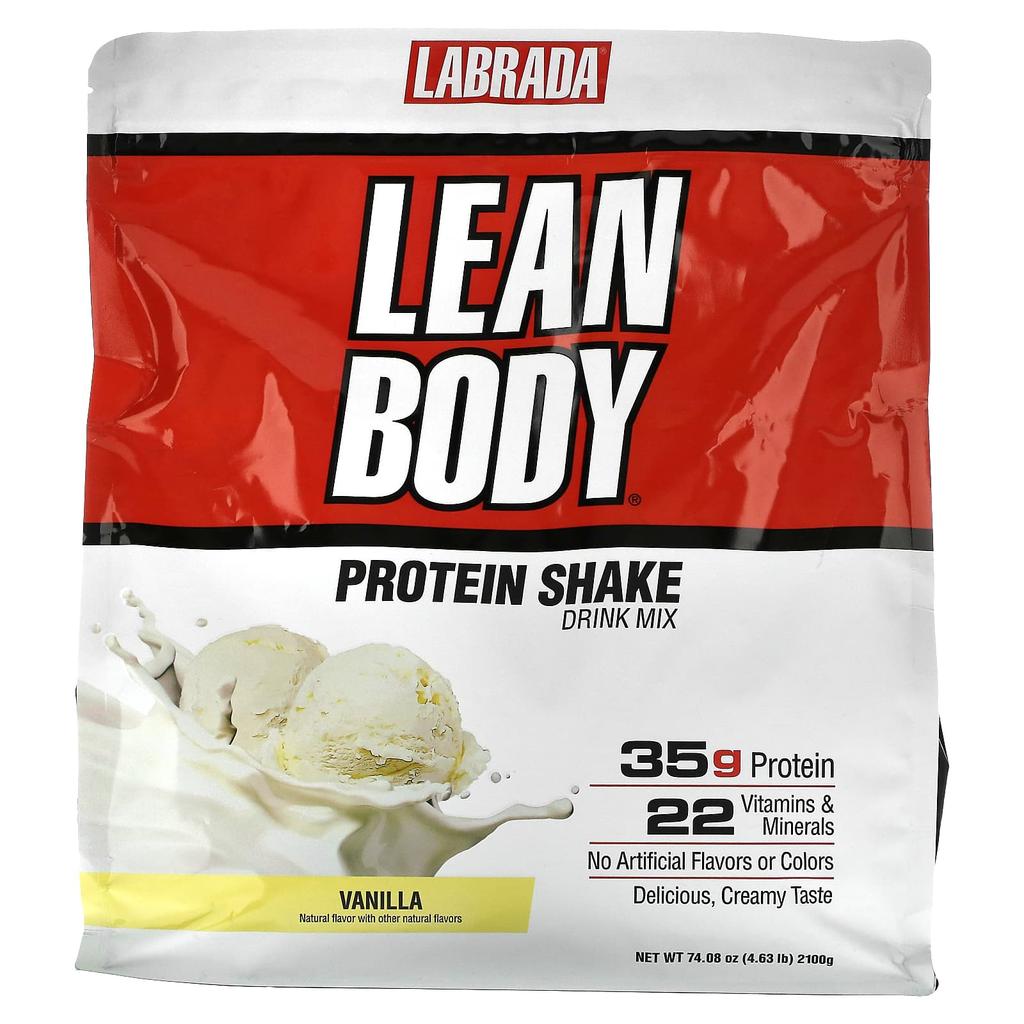 Labrada Nutrition Lean Body, Protein Shake Drink Mix, Vanilla, 4.63 Lb (2,100 G)