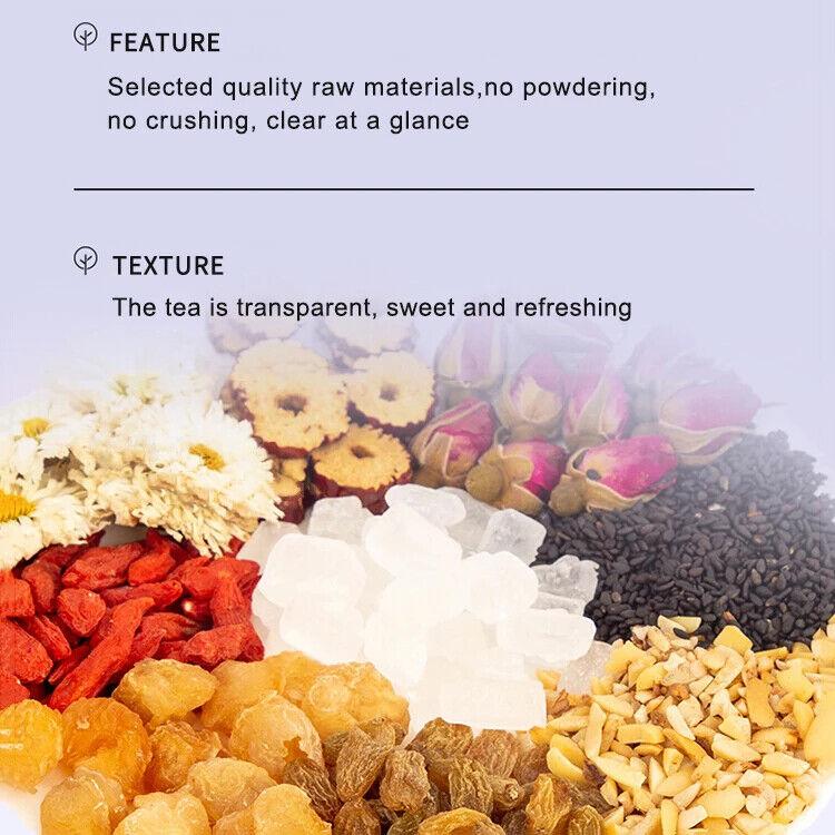 Высококачественный полезный чай «Восемь сокровищ» в маленькой банке, травяной чай 130 г