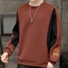 New Spring and Autumn Long-sleeved T-shirt Men's Loose Interior with Casual Zhongshan Sweater On Clothes